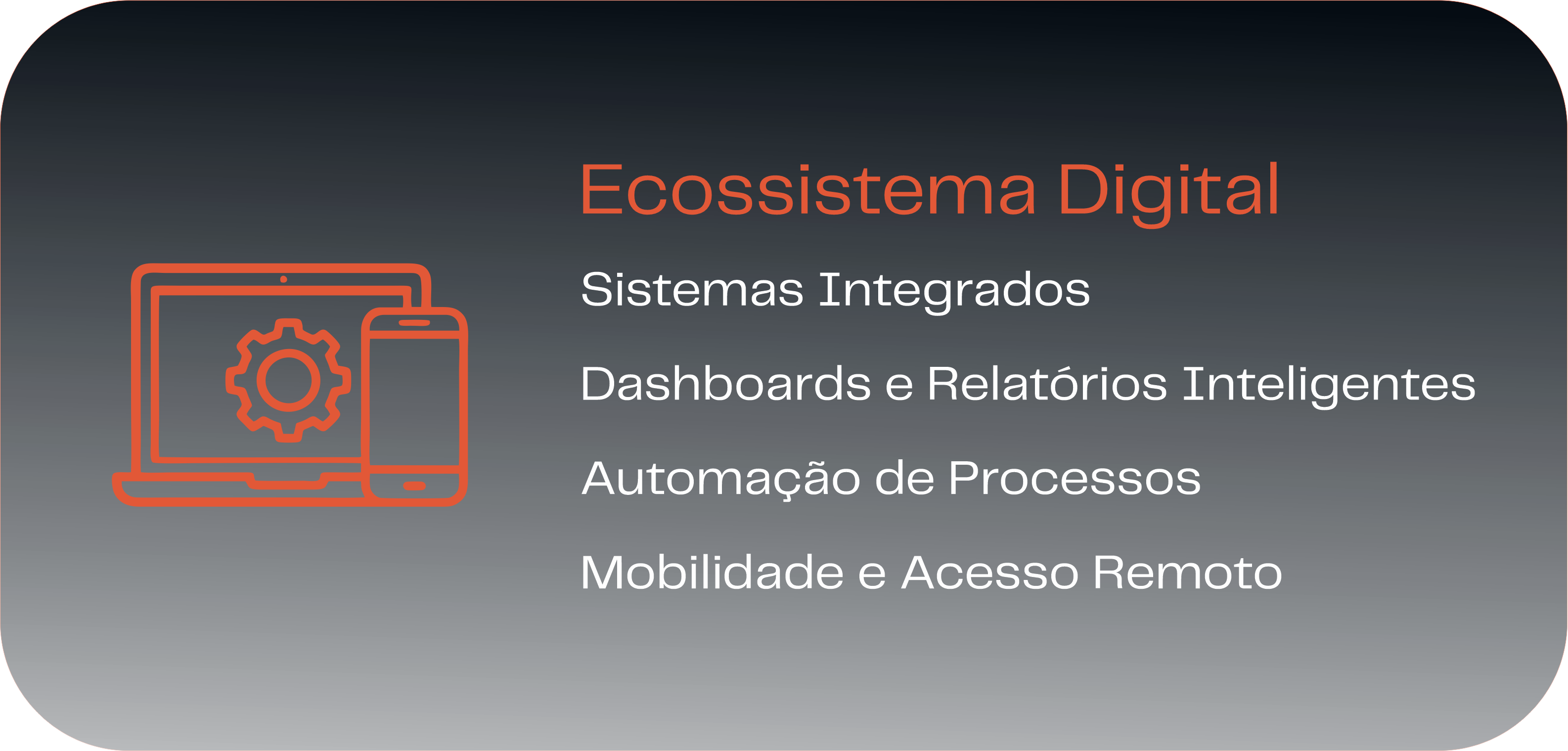 Ecossistema Digital — sistemas integrados, dashboards, automação e mobilidade